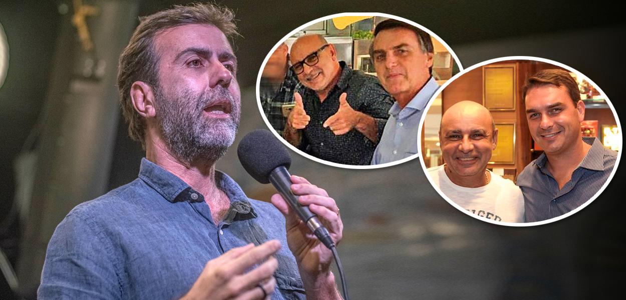 Marcelo Freixo; Queiroz com Flávio Bolsonaro e Queiroz com Jair Bolsonaro