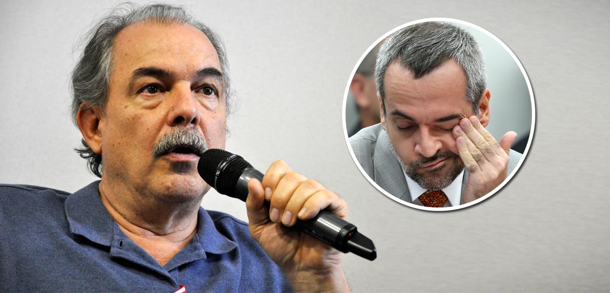 Aloizio Mercadante e o ex-ministro Abraham Weintraub