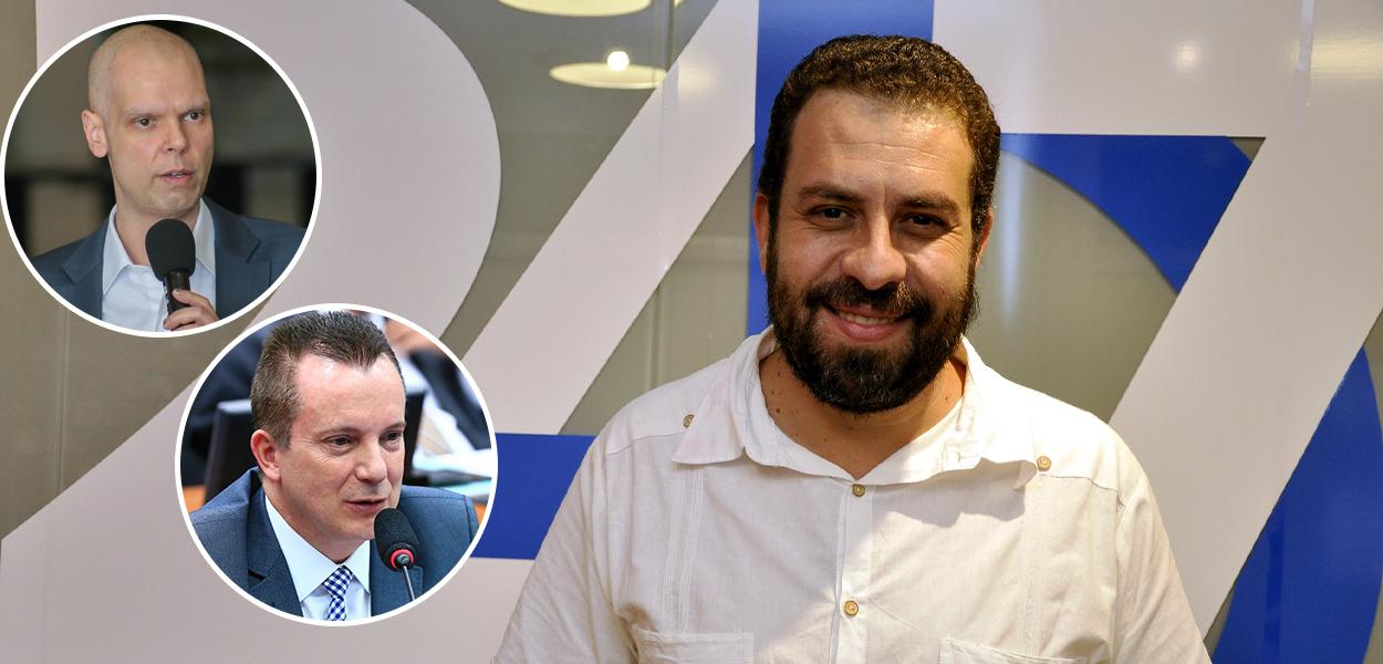 Bruno Covas, Celso Russomano e Guilherme Boulos