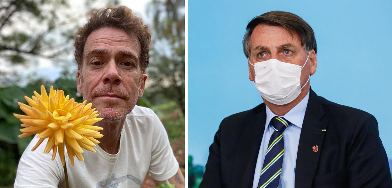 Nando Reis e Jair Bolsonaro