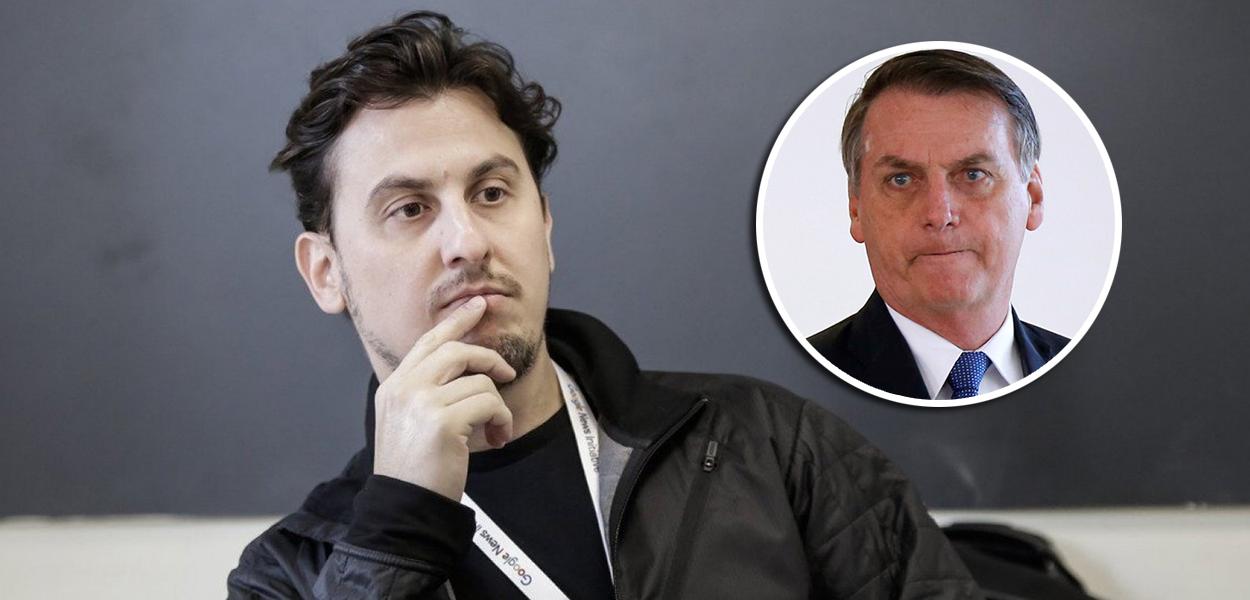 Leandro Demori e Jair Bolsonaro