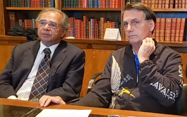 Paulo Guedes e Jair Bolsonaro em live semanal (25.6.20)