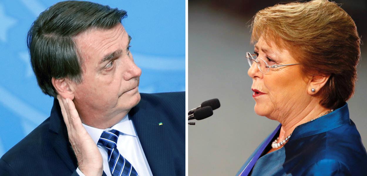 Jair Bolsonaro e Michelle Bachelet