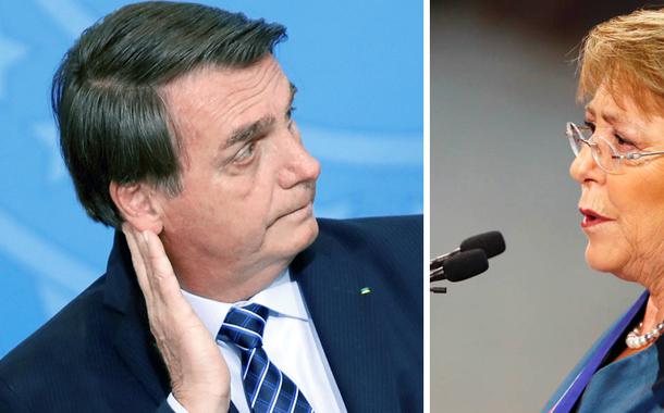 Jair Bolsonaro e Michelle Bachelet