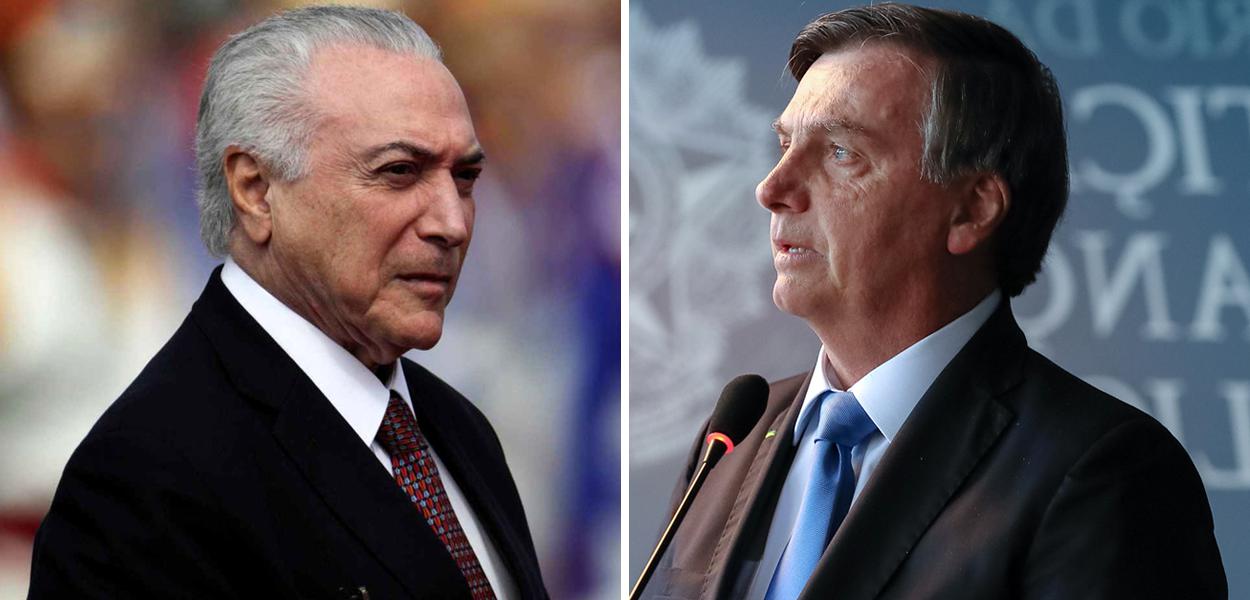 Michel Temer e Jair Bolsonaro