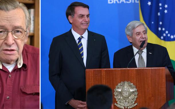 Olavo de Carvalho, Jair Bolsonaro e Augusto Heleno