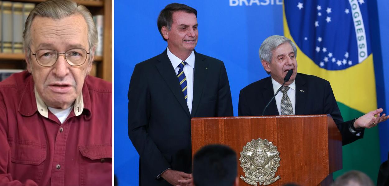 Olavo de Carvalho, Jair Bolsonaro e Augusto Heleno