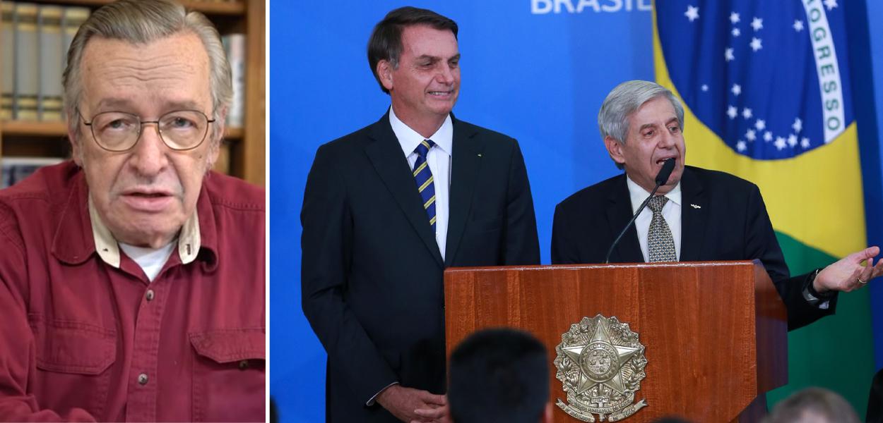 Olavo de Carvalho, Jair Bolsonaro e Augusto Heleno