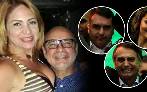 Márcia Oliveira de Aguiar, Fabrício Queiroz, Flávio Bolsonaro, Jair Bolsonaro e Michelle Bolsonaro