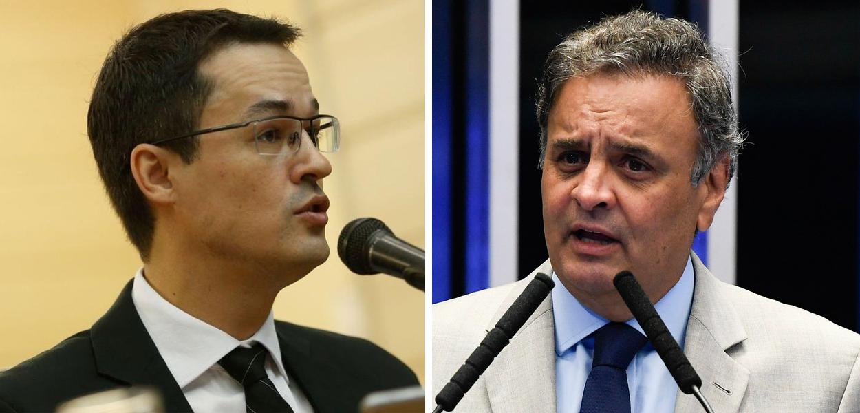 Deltan Dallagnol e Aécio Neves