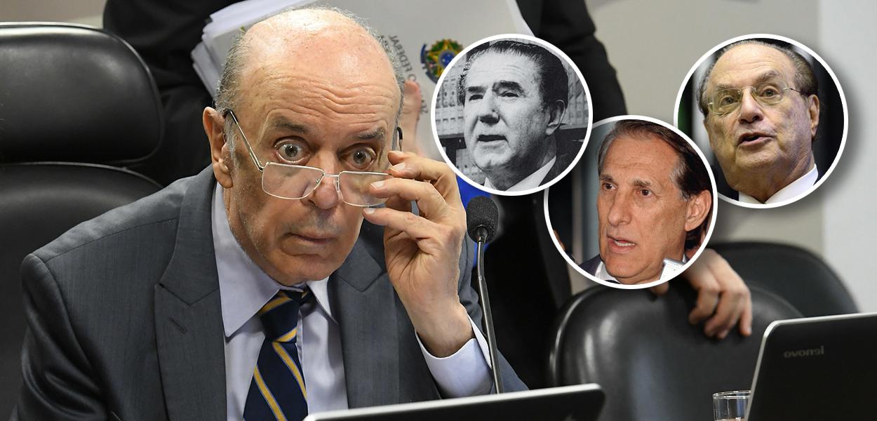 José Serra, Adhemar de Barros, Orestes Quércia e Paulo Maluf