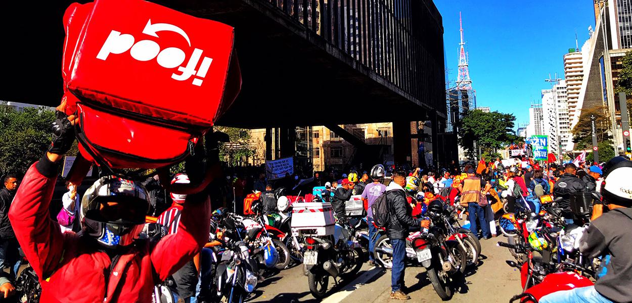 São Paulo, SP. 01 de julho de 2020 greve dos entregadores de aplicativos,