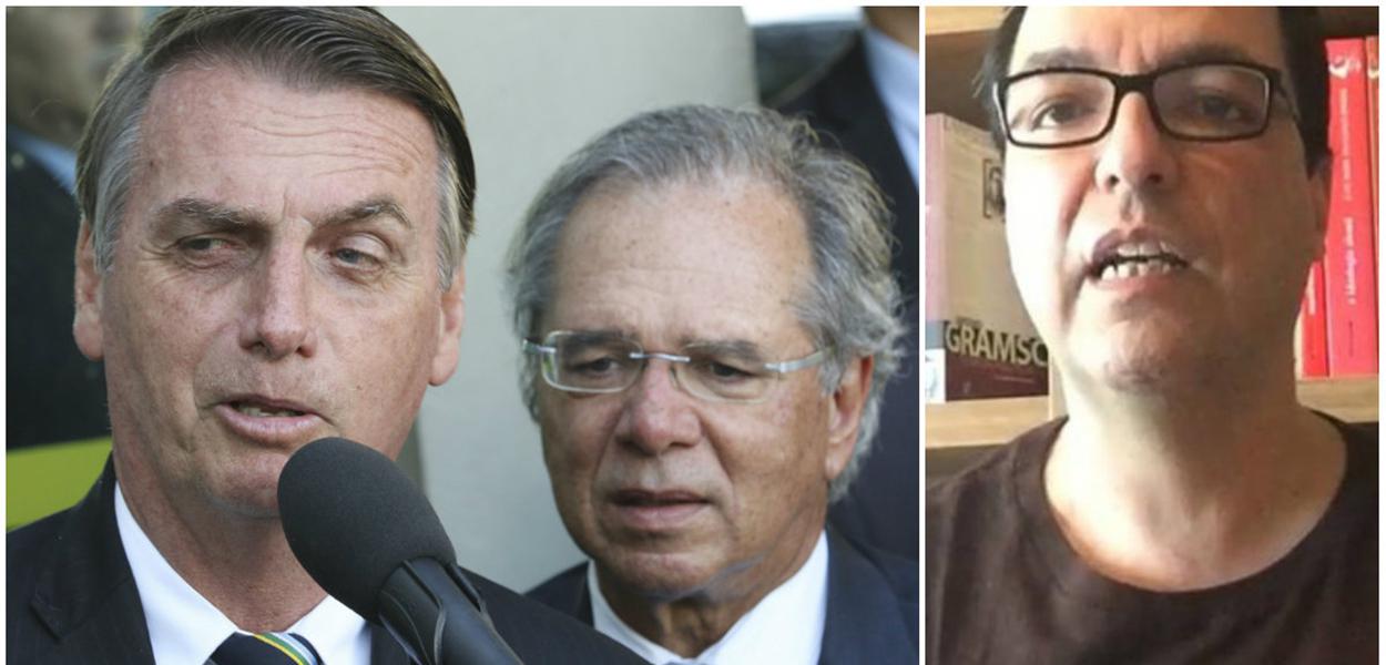 Paulo Guedes, Jair Bolsonaro e Luis Felipe Miguel