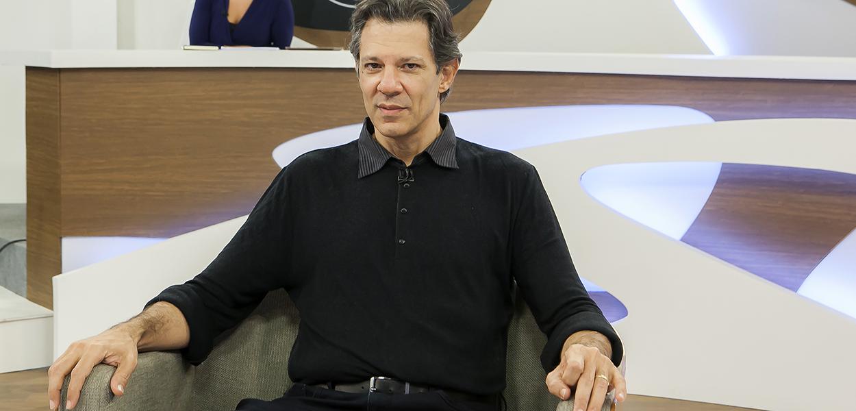 Ex-ministro da Educação Fernando Haddad, em sua participação no programa Roda Viva desta segunda-feira (6/7).