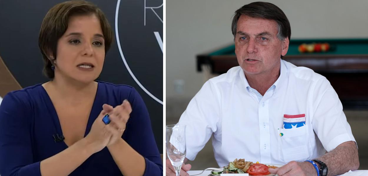 Vera Magalhães e Jair Bolsonaro