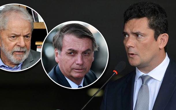 Lula, Bolsonaro e Sergio Moro
