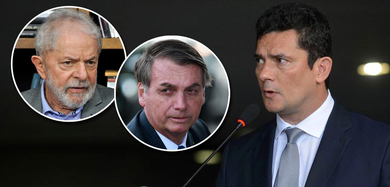 Lula, Bolsonaro e Sergio Moro