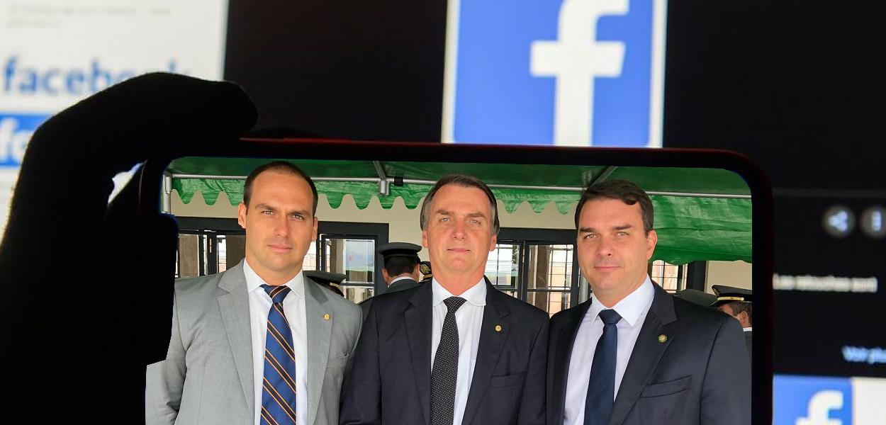 Eduardo, Jair e Flávio Bolsonaro