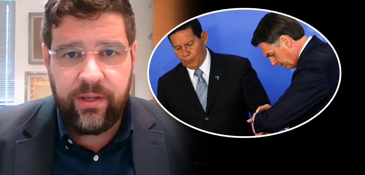 Marcelo Uchôa, Hamilton Mourão e Jair Bolsonaro