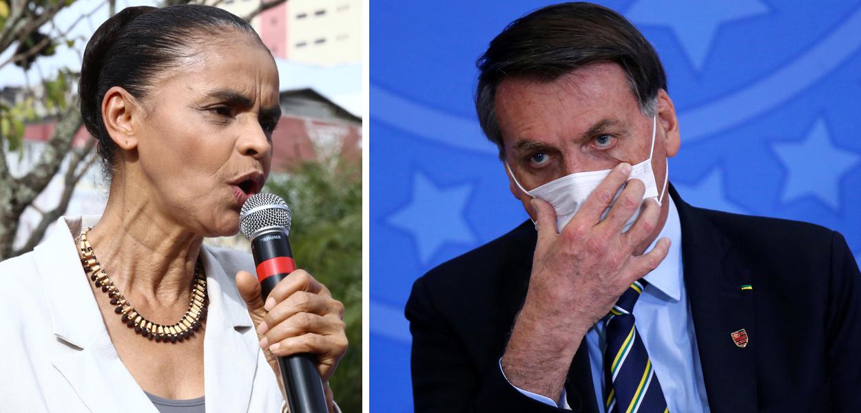 Marina Silva e Jair Bolsonaro