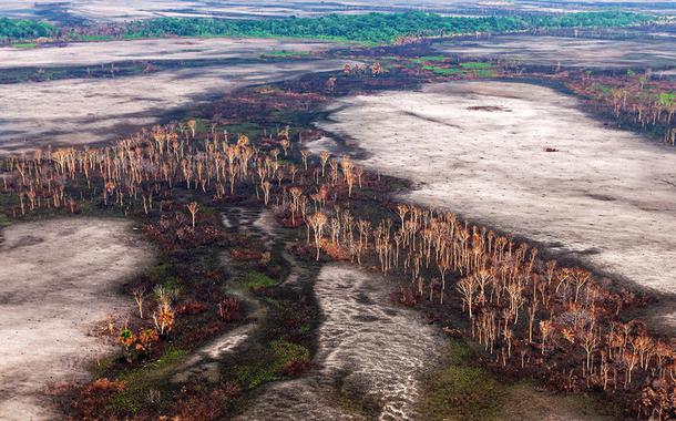 Região desmatada na Amazônia