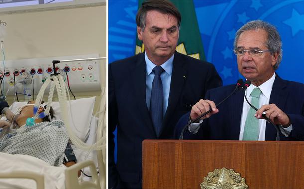 Bolsonar, Guedes e internações por Covid
