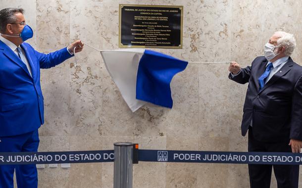 cúpula do Judiciário do Rio se reúne para inaugurar a reforma do hall dos elevadores
