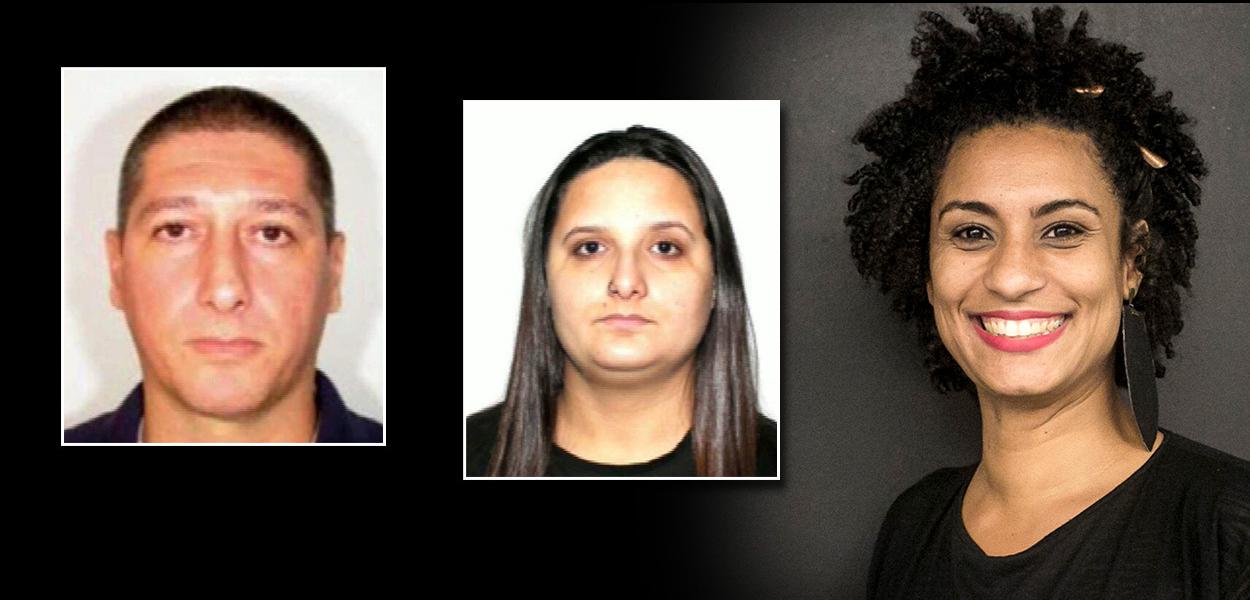 Ronnie Lessa, Mohana Lessa, sua filha, e Marielle Franco