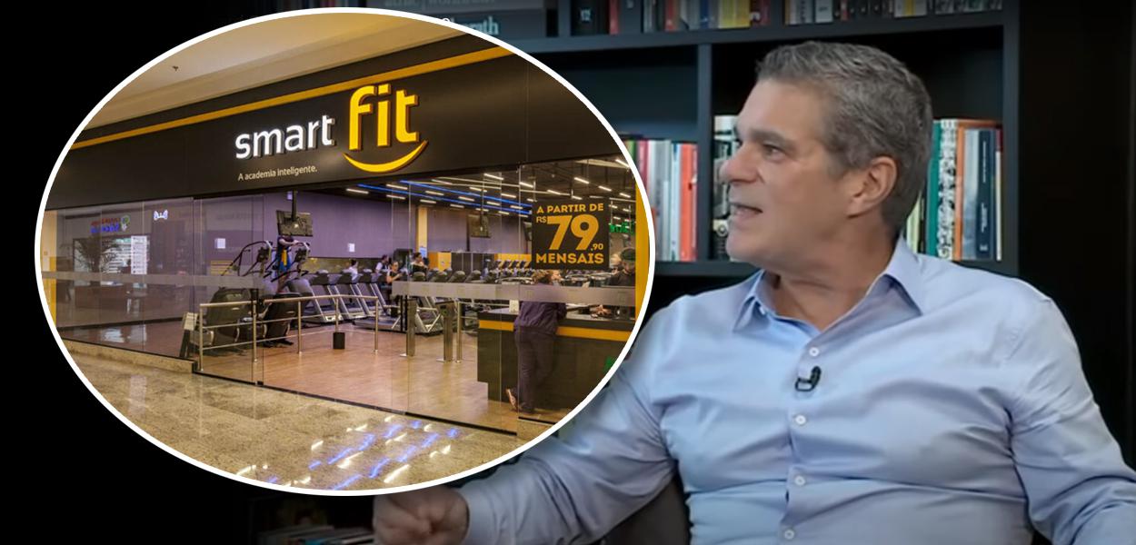 Fachada da Smart Fit e Edgard Corona