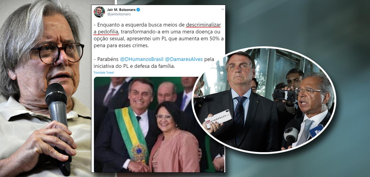 Paulo Moreira Leite, Tweet de Jair Bolsonaro, Paulo Guedes com Bolsonaro