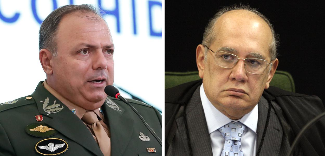 Eduardo Pazuello e Gilmar Mendes