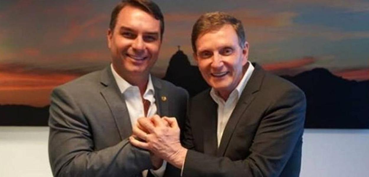 Flávio Bolsonaro e Marcelo Crivella