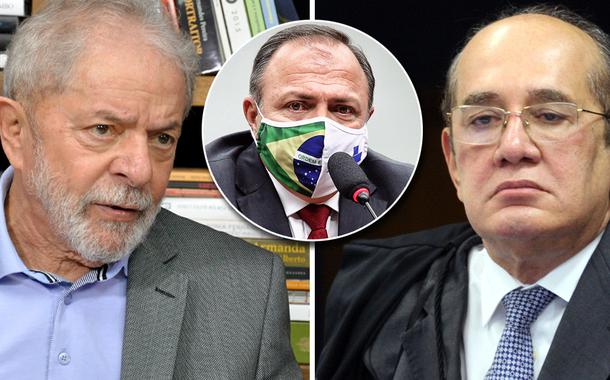 Lula, Eduardo Pazuello e Gilmar Mendes