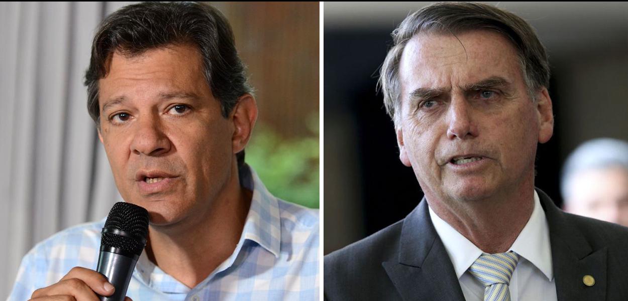 Fernando Haddad e Jair Bolsonaro