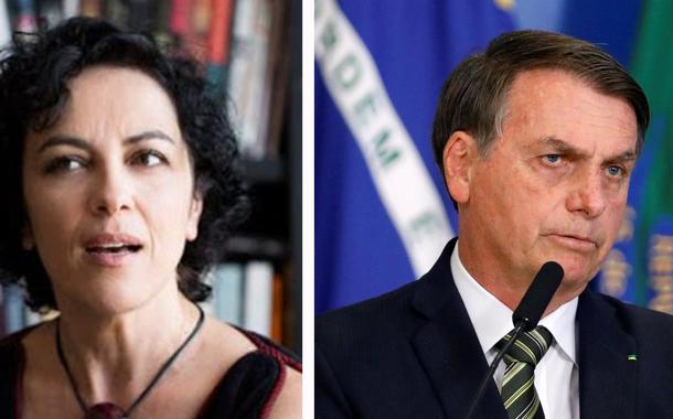 Marcia Tiburi e Jair Bolsonaro