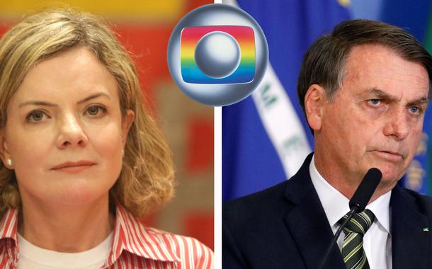 Gleisi Hoffmann e Jair Bolsonaro