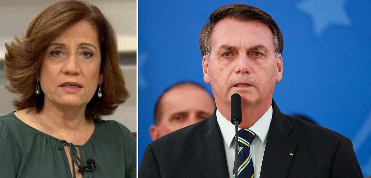 Miriam Leitão e Jair Bolsonaro