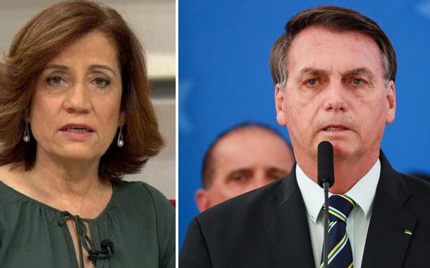 Miriam Leitão e Jair Bolsonaro