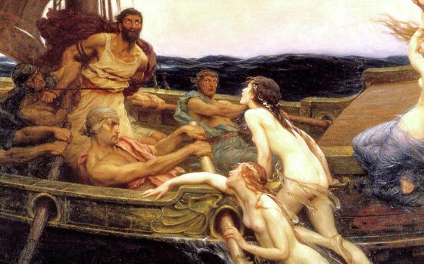 Herbert James Draper: 'Ulisses e as sereias', pintura de 1909 sobre o trecho estudado por Adorno