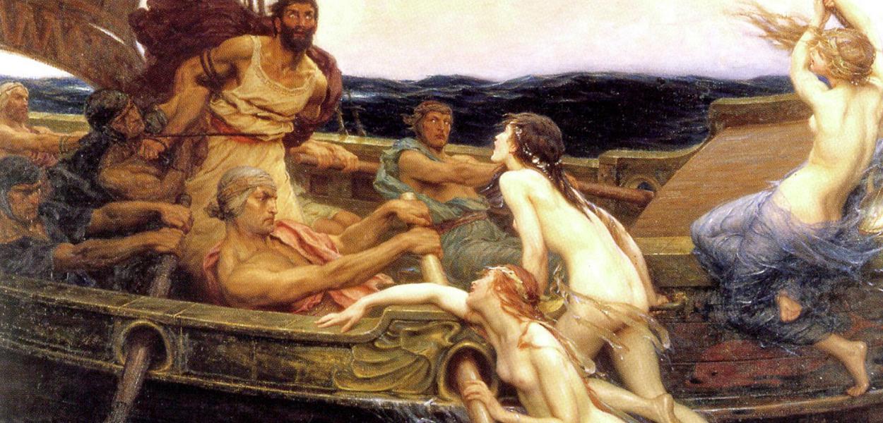 Herbert James Draper: 'Ulisses e as sereias', pintura de 1909 sobre o trecho estudado por Adorno