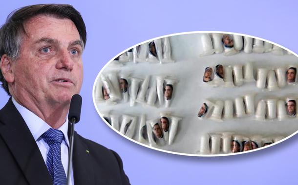 Jair Bolsonaro e sua foto em pinos de cocaína