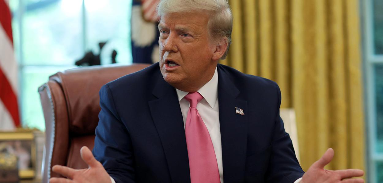 Presidente dos EUA, Donald Trump, na Casa Branca 20/07/2020
