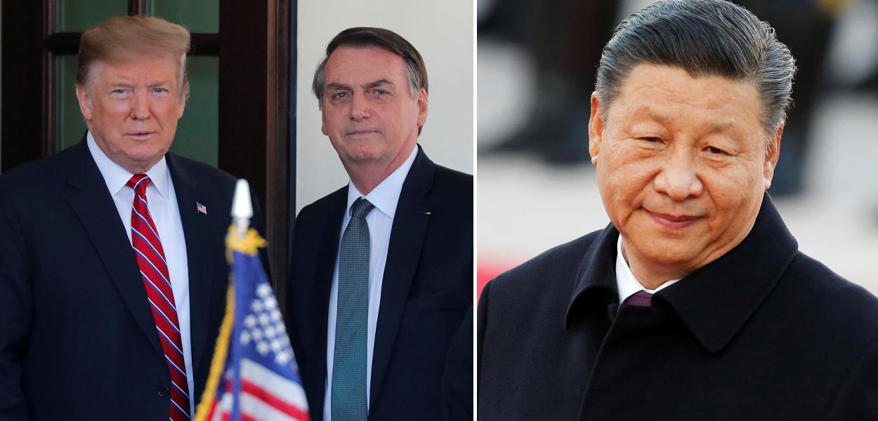 Donald Trump, Jair Bolsonaro e Xi Jinping