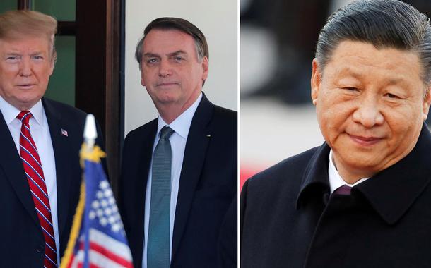 Donald Trump, Jair Bolsonaro e Xi Jinping