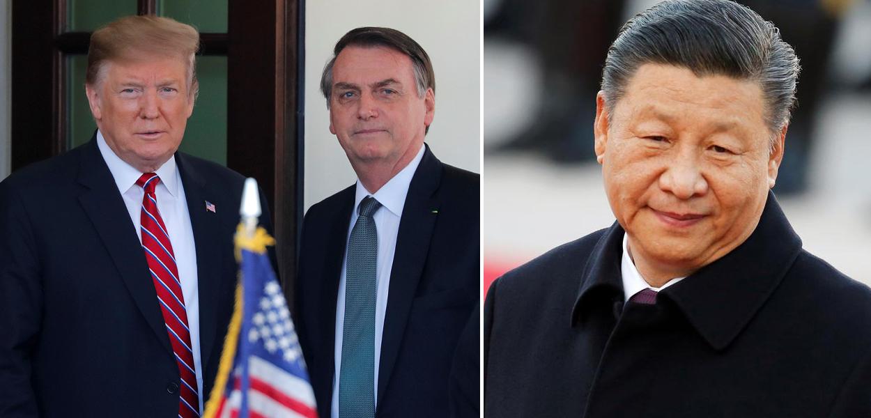 Donald Trump, Jair Bolsonaro e Xi Jinping