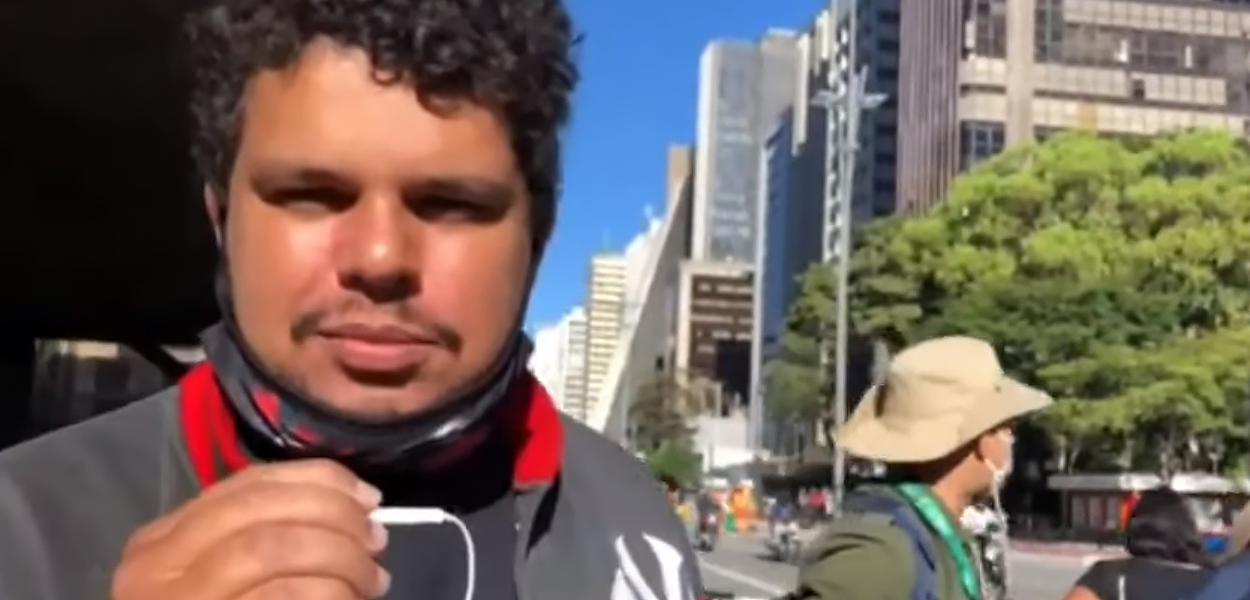 Paulo Galo, líder dos motoboys entregadores