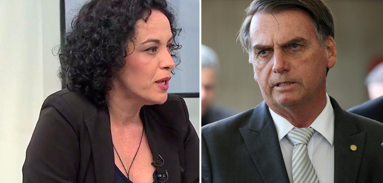 Marcia Tiburi e Jair Bolsonaro