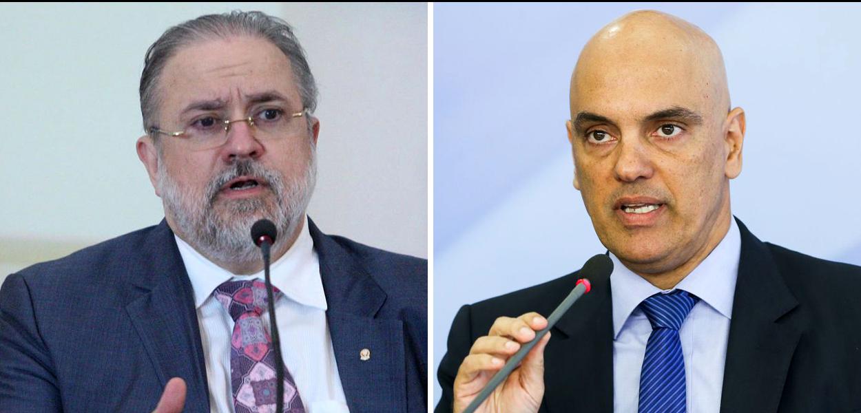 Augusto Aras e Alexandre de Moraes