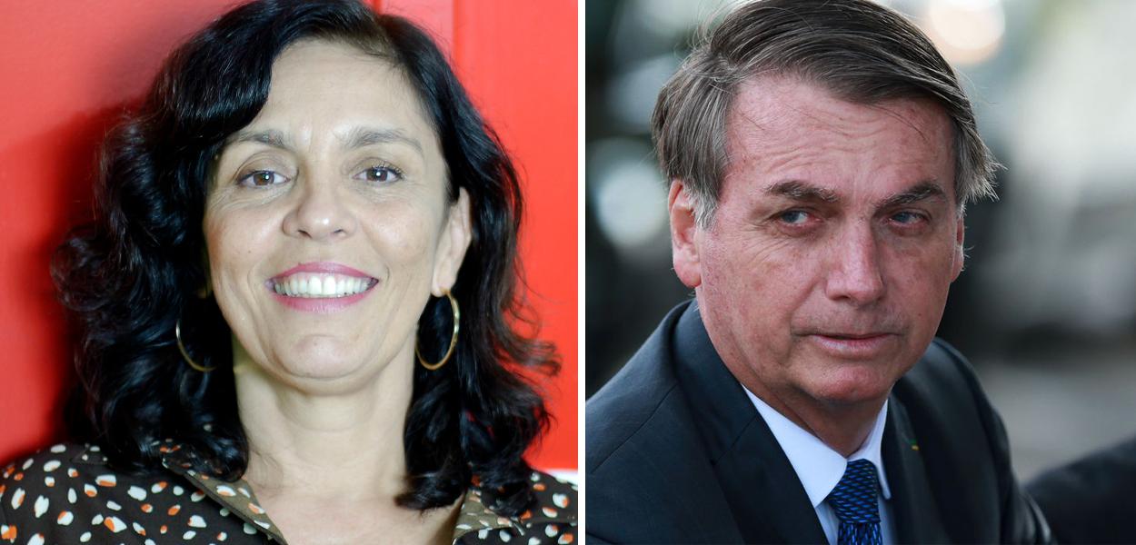 Cynara Menezes e Jair Bolsonaro