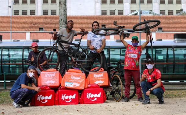Greve dos entregadores de aplicativos em Curitiba em 25 de julho